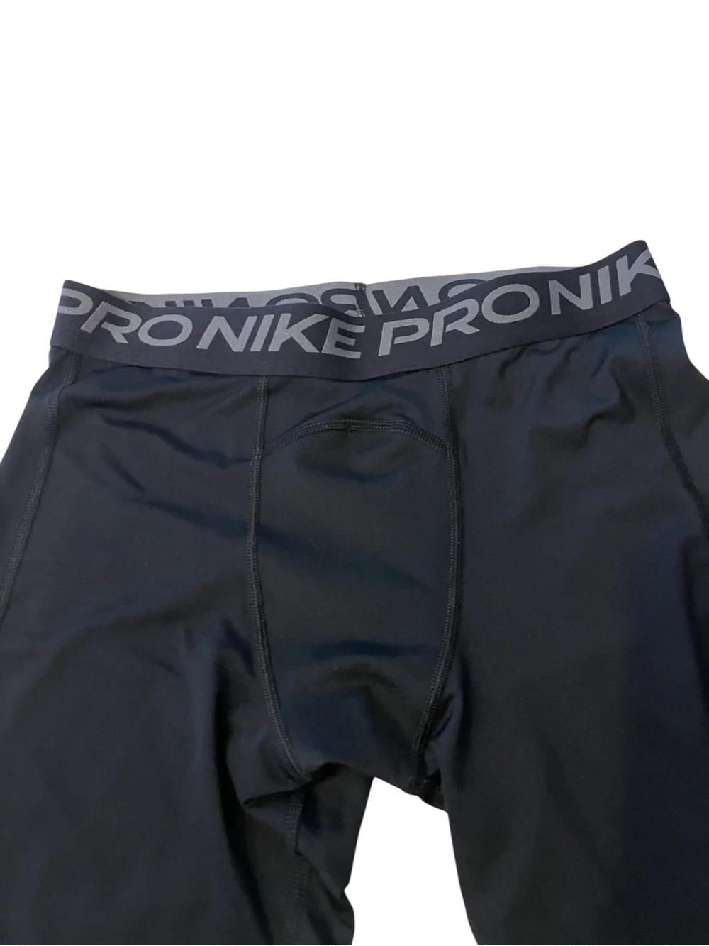 Nike Boys Black Kids' Compression Leggings with White Swoosh Sz XL